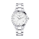 Il est Grand Temps watch, steel, white dial, diamonds, steel bracelet