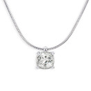 Belle comme le Vent pendant on chain in silver with crystal quartz and diamonds