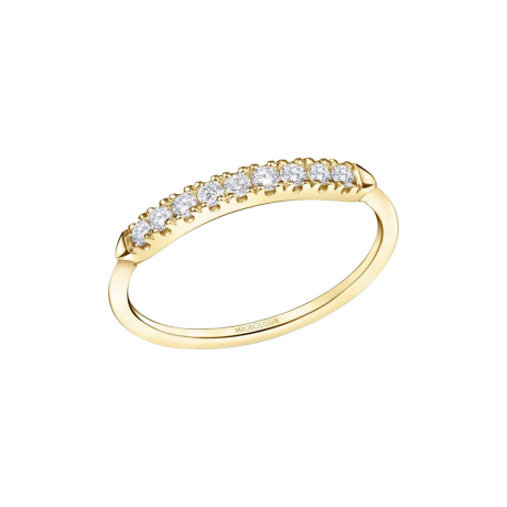 Promesse d'Amour aux Tuileries wedding ring in yellow gold with diamonds