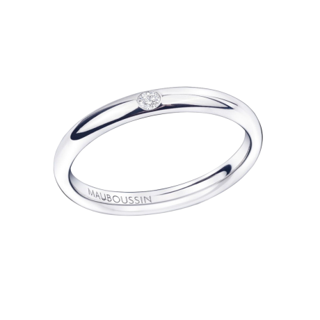 Madame M wedding ring in platinum with diamond
